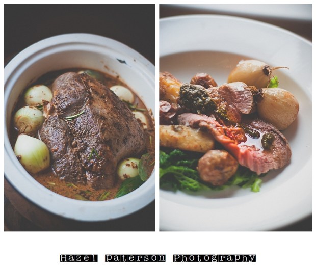 lamb and leek flower sauce