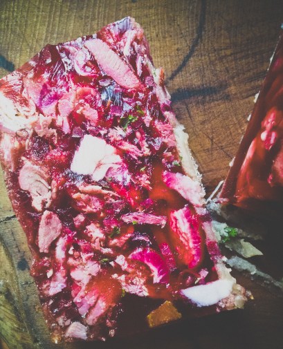 ham hock beetroot and horseradish terrine