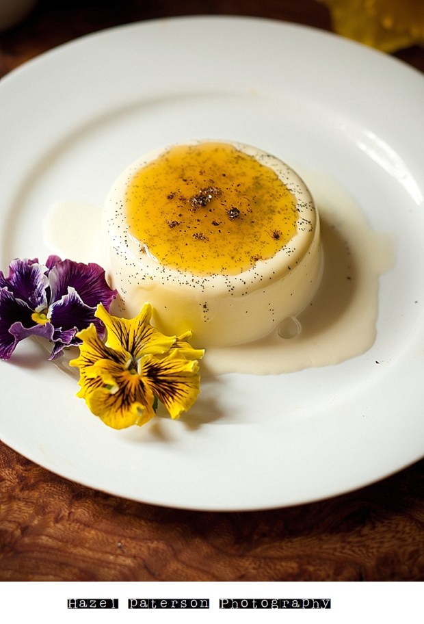 vanilla and salted caramel panna cotta