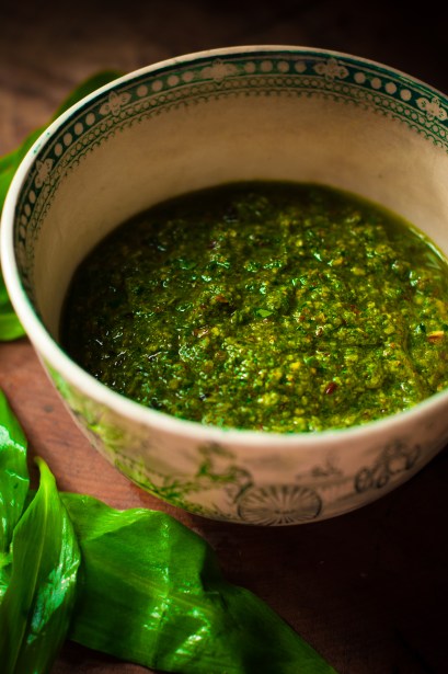wild garlic hazelnut chipotle chilli pesto