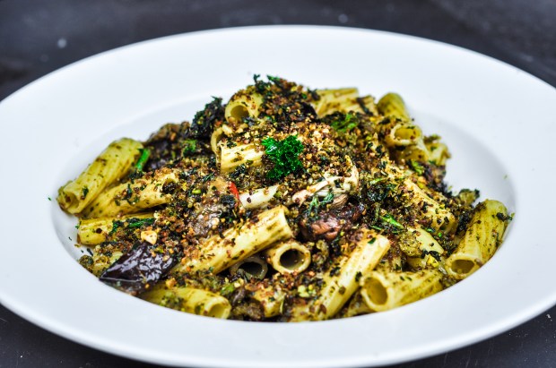 ink cap pasta with kale and pistachio pangrattato-1