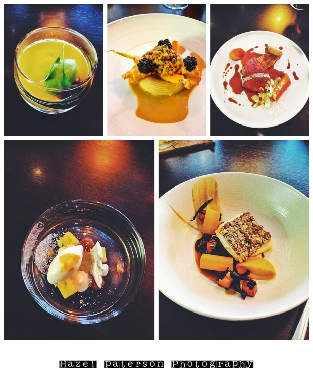some of the courses I had at Alimentum, extraordinarily good food.